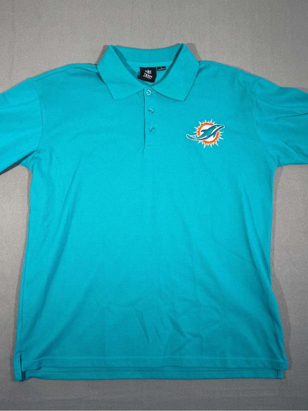 NFL Teal Polo with Miami Dolphins Crest